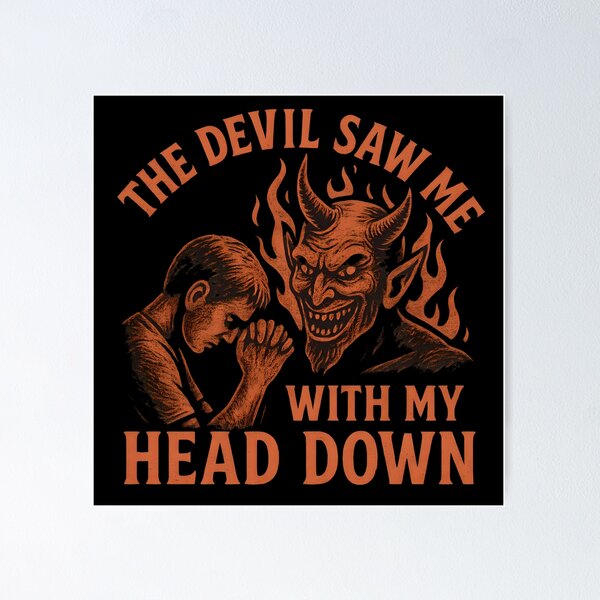 Item preview, Camiseta "El diablo me vio con la cabeza gacha" - Camiseta cristiana "La fe sobre el miedo" designed and sold by BRAINROTWEAR.