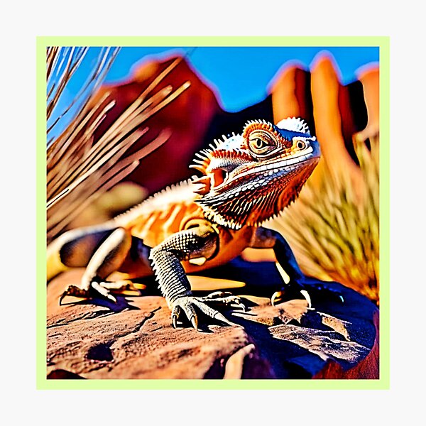 Item preview, Desert Bearded Dragon Design designed and sold by Health And Fitness Posts e-Store.