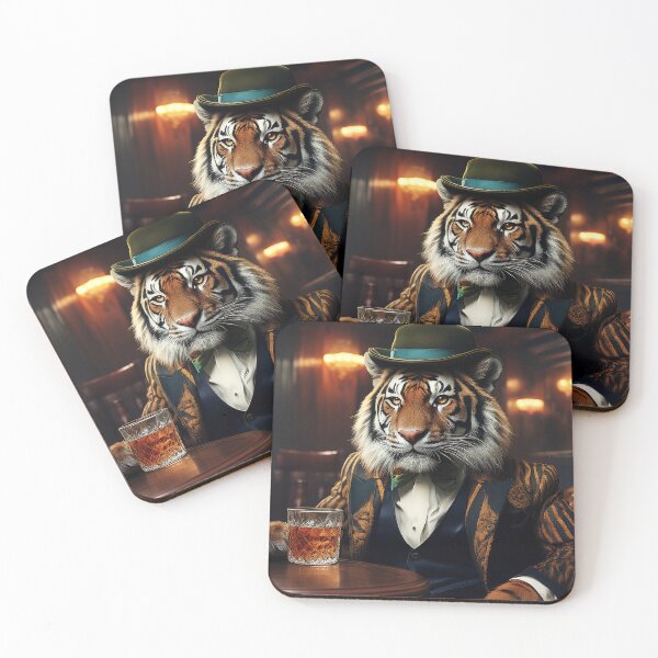 Item preview, Tiger, enjoys a dram (whisky) Edinburgh Pub designed and sold by Gmacamera Creations.