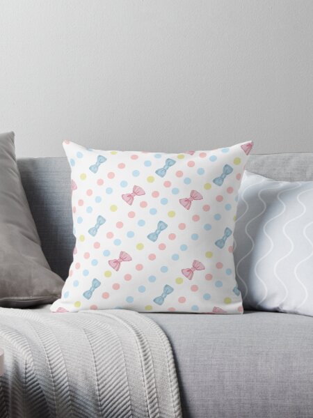 Item preview, Ribbon,Bow Pink Blue color with the Dot Seamless Pattern for background,Wallpaper,Carpet,Vector,Illustration,Fabric,Chothing Style designed and sold by PepfryPrinting.