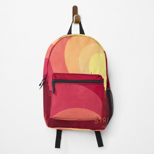 Item preview, Syracuse New York Skyline Hearts Red Yellow designed and sold by ArtPrints.