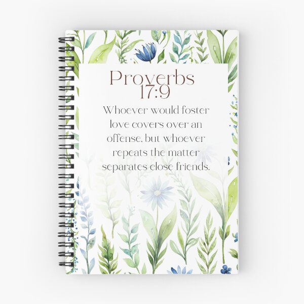 Item preview, Proverbs 17:9 Christian Bible Verse Image designed and sold by Our Bible Journey.