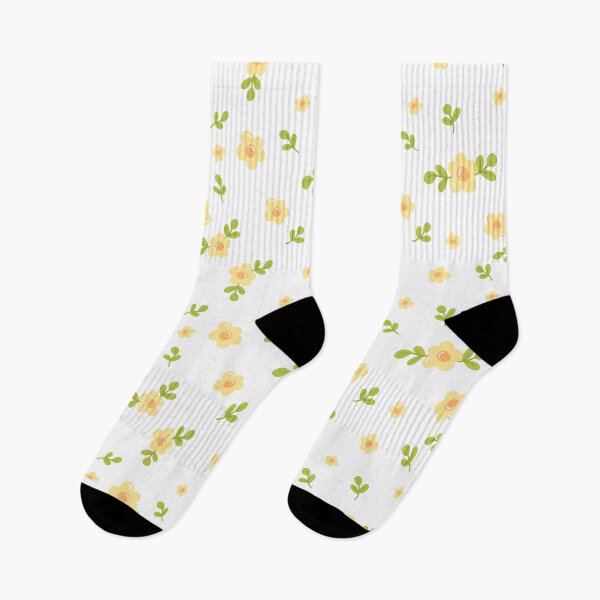Item preview, Yellow Flowers and Green Leaf Pattern designed and sold by HanaiPrint.