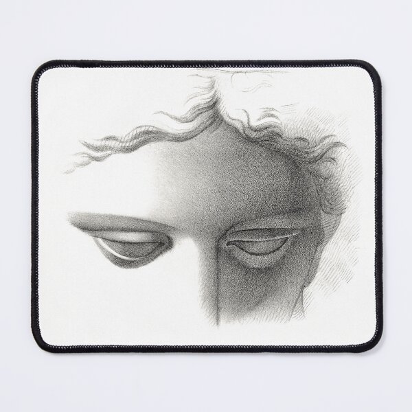 Item preview, Vintage original drawing. Female marble statue. Face detail. designed and sold by Shoot-The-Moon.