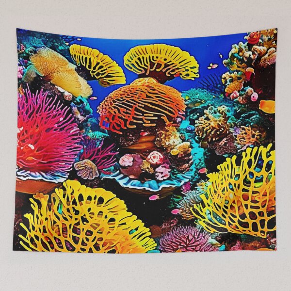 Item preview, Vibrant Tropical Coral Garden Design designed and sold by Health And Fitness Posts e-Store.