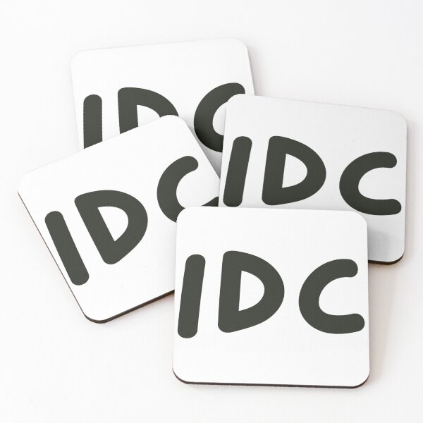 Item preview, "IDC" I Don't Care Simple Funny Graphic designed and sold by Studio Sonder.