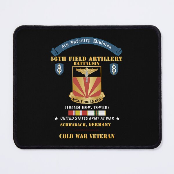 Item preview, 8th Infantry Division Scroll - 56th Field Artillery Battalion, Schwabach, Germany - Cold War Ve designed and sold by Military Insignia Products.