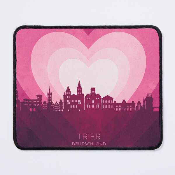 Item preview, Trier Germany Skyline Hearts Pink designed and sold by ArtPrints.