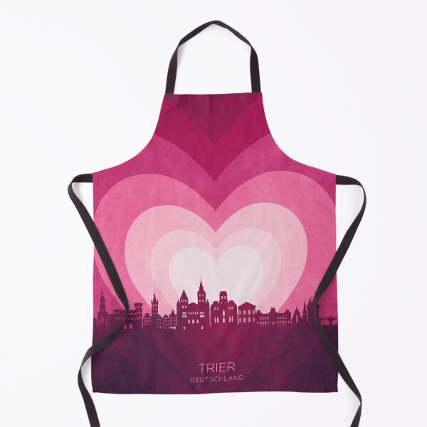 Item preview, Trier Germany Skyline Hearts Pink designed and sold by ArtPrints.