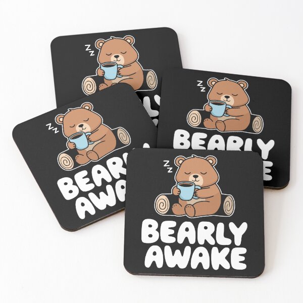 Item preview, Bearly Awake! Cute Coffee Bear Pun designed and sold by PMCreative.