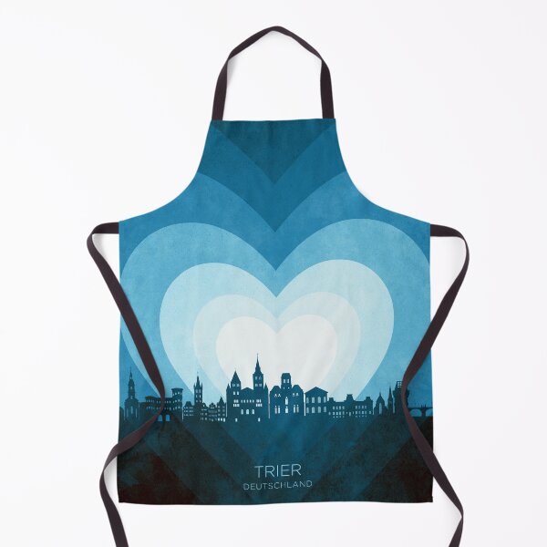 Item preview, Trier Germany Skyline Hearts Blue designed and sold by ArtPrints.