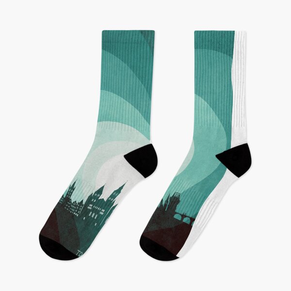 Item preview, Trier Germany Skyline Hearts Teal designed and sold by ArtPrints.