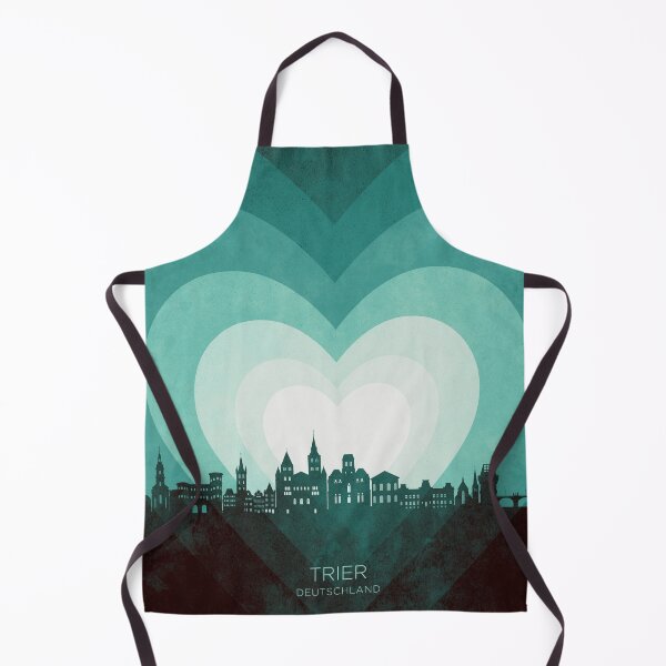 Item preview, Trier Germany Skyline Hearts Teal designed and sold by ArtPrints.