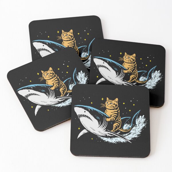 Item preview, Cat Riding Shark designed and sold by Faissal Thomass.