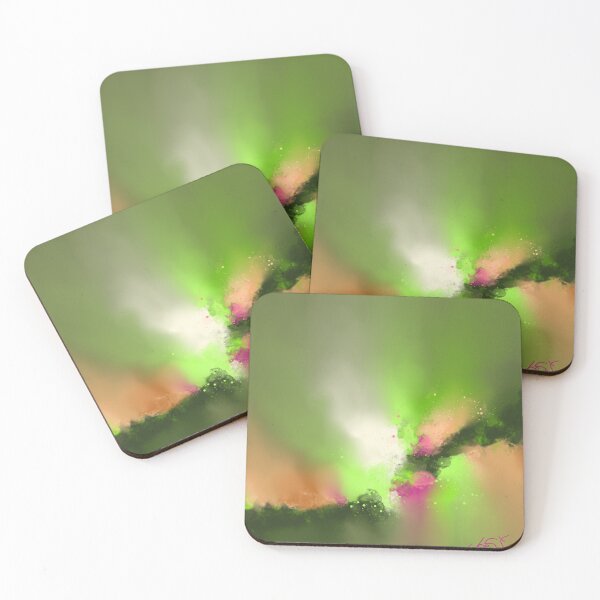Item preview, Garden of Hope - Green Orange Pink Abstract designed and sold by Joey Santiago.