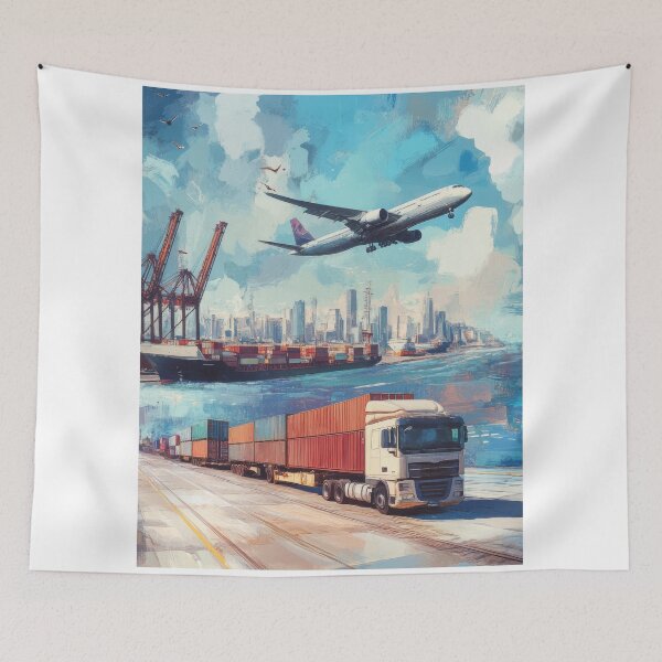 Item preview, Global Logistics Power – Cargo, Aviation, and Shipping Industry T-Shirt designed and sold by AchaRat.