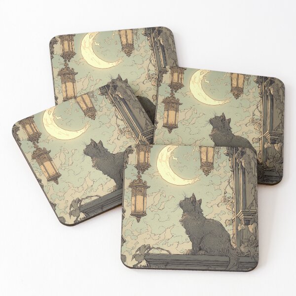 Item preview, Cat Under the Moonlit Sky designed and sold by TeeTribeWear.