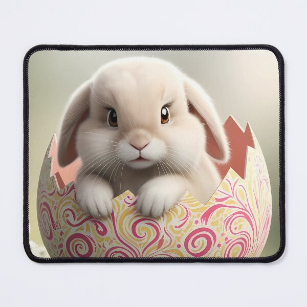Item preview, Adorable Floppy-Eared Bunny Peeking Out of Egg - Playful Spring Bunny Art for Kids & Animal Lovers designed and sold by Shabby Script Archive | Digital Designer .