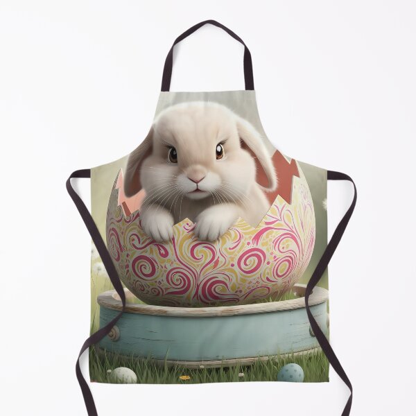 Item preview, Adorable Floppy-Eared Bunny Peeking Out of Egg - Playful Spring Bunny Art for Kids & Animal Lovers designed and sold by Shabby Script Archive | Digital Designer .