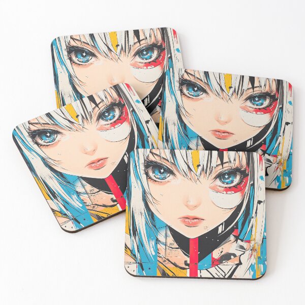 Item preview, Dreamy Neon Vibes In Girl’s Bold Eyes designed and sold by Piotrek0001.