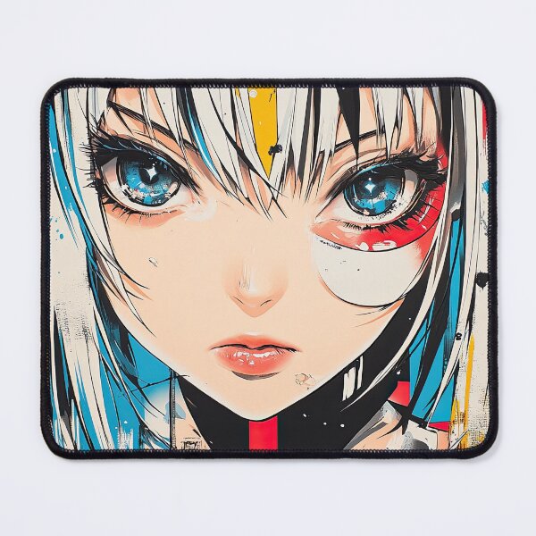 Item preview, Dreamy Neon Vibes In Girl’s Bold Eyes designed and sold by Piotrek0001.