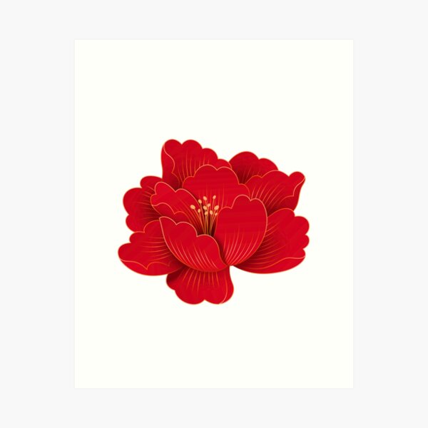 Item preview, Beautiful red peony designed and sold by COCAbubble.