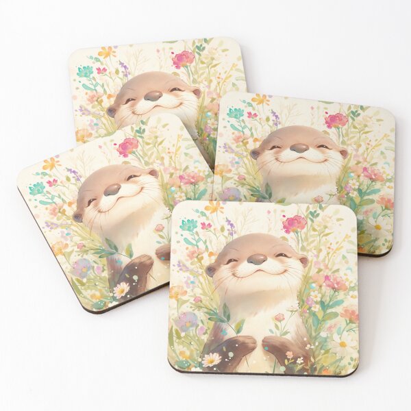 Item preview, Smiling Otter Daydream – Wholesome Forest Friend in Bloom designed and sold by AshiraCreations.