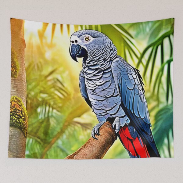 Item preview, Grey Parrot Perch designed and sold by Health And Fitness Posts e-Store.