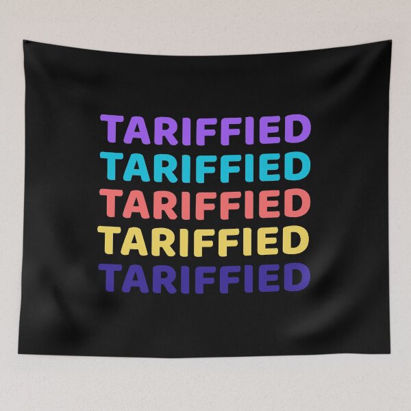 Item preview, Tariffied Repeating Text Pun – Political Humor Tariff Wordplay designed and sold by Sunserize Designs.
