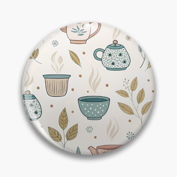 Item preview, Hot Teapot & Leaves Pattern – Cozy Tea Time Design for Tea Lovers designed and sold by ThatBBStore.
