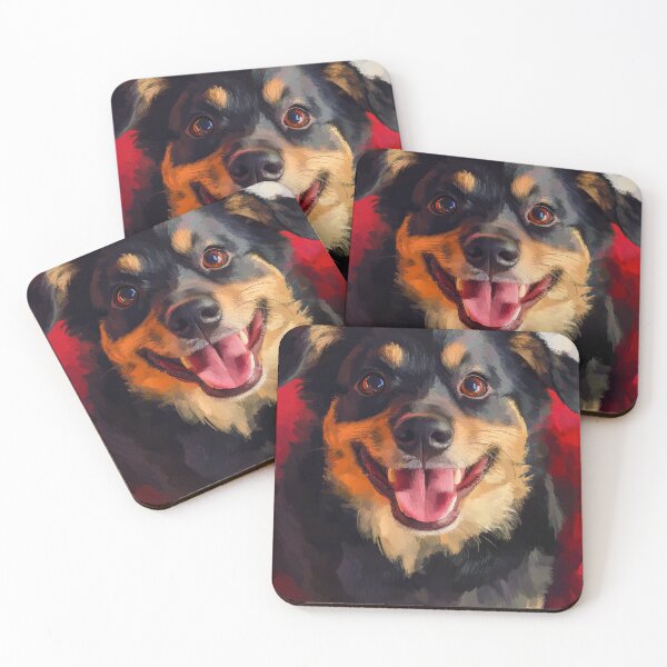 Item preview, Happy Dog Vibes – Cute Smiling Puppy Painting for Dog Lovers designed and sold by AchaRat.