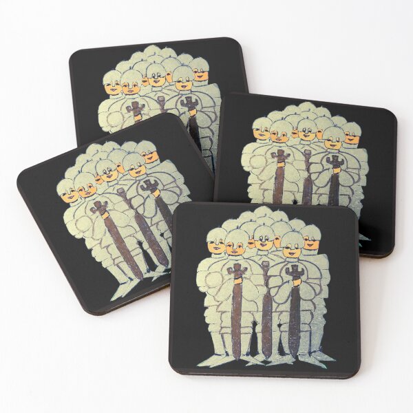 Item preview, A group of medieval knights with swords and silver armor designed and sold by MaPerle.