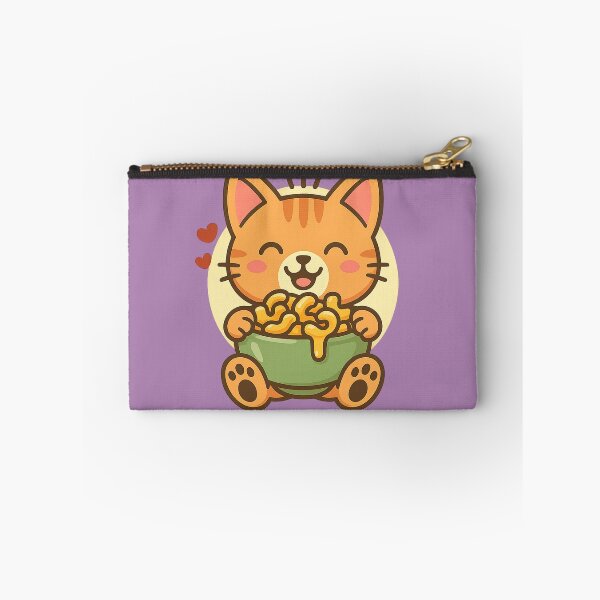 Item preview, Cat with Macaroni and Cheese – Kawaii Cute Cartoon Comfort Food Art designed and sold by Teehiv.
