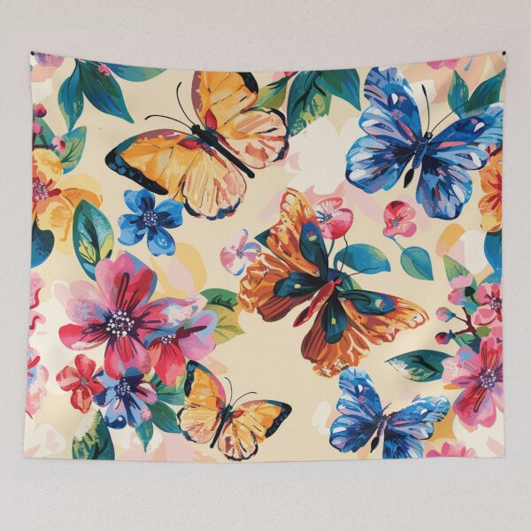 Item preview, Colorful butterflies moth seamless forestcore pattern  designed and sold by cocomelon168.