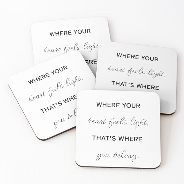 Item preview, Where Your Heart Feels Right – Inspirational Quote Art designed and sold by ArtfulWish-Studio.