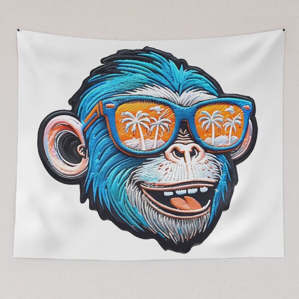 Item preview, The Coolest of Monkeys - Blue designed and sold by ToobyDesigns.