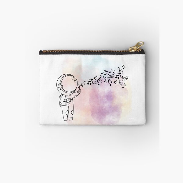 Item preview, Astronaut blowing music notes - black designed and sold by LiskoDesign.