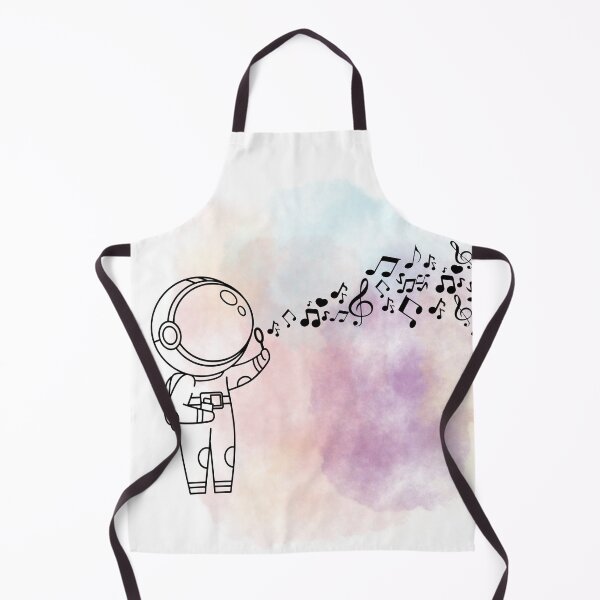 Item preview, Astronaut blowing music notes - black designed and sold by LiskoDesign.