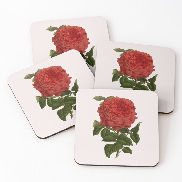 Item preview, Antique Bright Red Rose Flower designed and sold by IrisAndIvy.