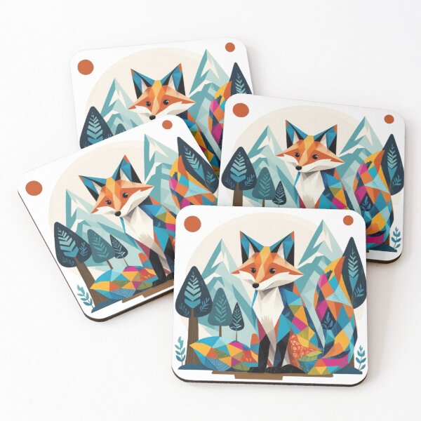 Item preview, Geometric  spirit fox designed and sold by TulipsArtDesigns .