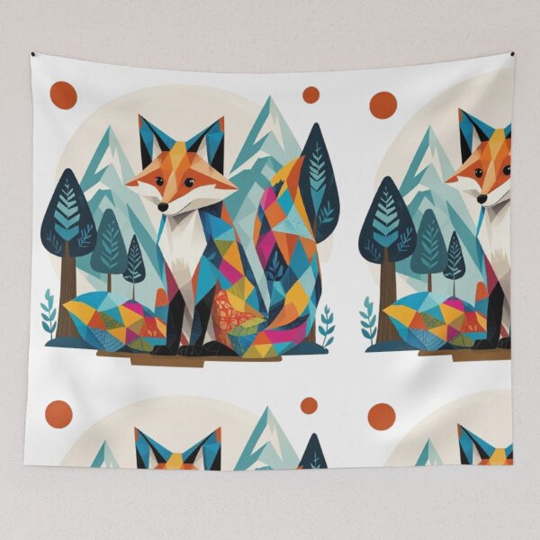 Item preview, Geometric  spirit fox designed and sold by TulipsArtDesigns .