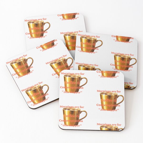 Item preview, Mornings are for Coffee and Contemplation, Jim Hopper Quote designed and sold by SoulArtSara.