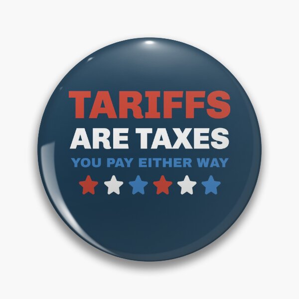 Item preview, Tariffs Are Taxes Political Statement USA – Patriotic Red White and Blue Message designed and sold by Sunserize Designs.