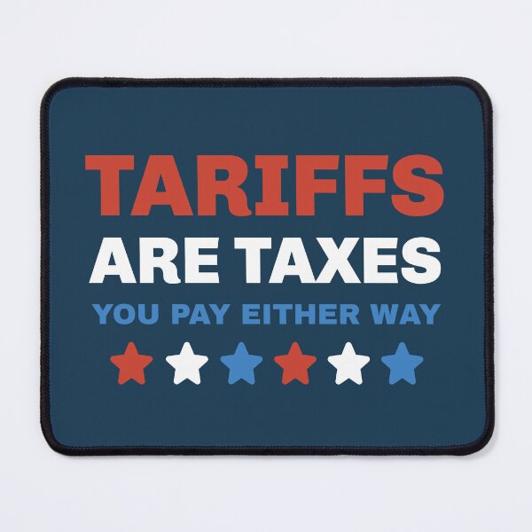 Item preview, Tariffs Are Taxes Political Statement USA – Patriotic Red White and Blue Message designed and sold by Sunserize Designs.