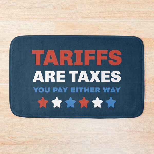 Item preview, Tariffs Are Taxes Political Statement USA – Patriotic Red White and Blue Message designed and sold by Sunserize Designs.