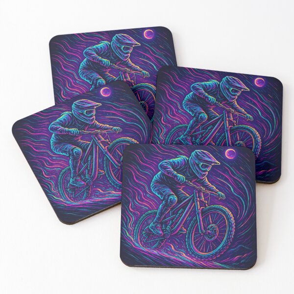 Item preview, Chromatic Rush – MTB in Purple, Pink, and Blue designed and sold by GrizzlyCollective.