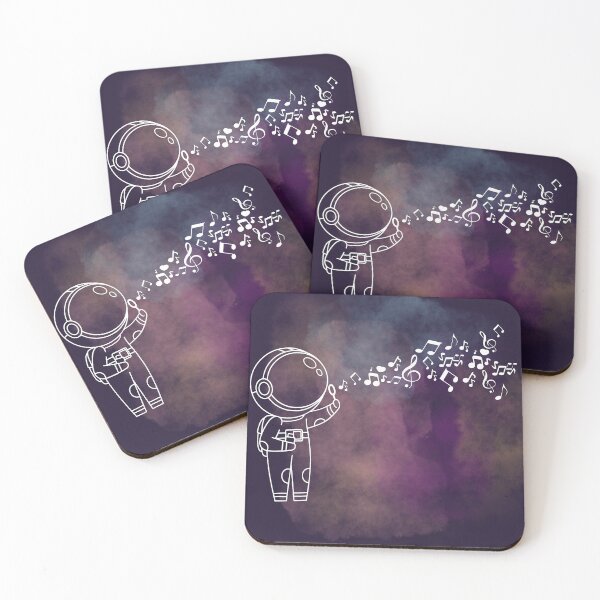 Item preview, Astronaut blowing music notes - white designed and sold by LiskoDesign.