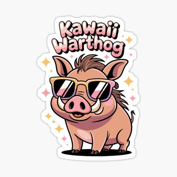 Item preview, Kawaii Warthog Fun designed and sold by GemiGarp.