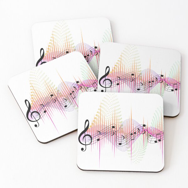 Item preview, Music notes - frequencies black designed and sold by LiskoDesign.