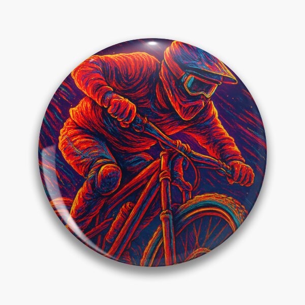 Item preview, Inferno Flow – Red, Blue & Orange MTB Design designed and sold by GrizzlyCollective.